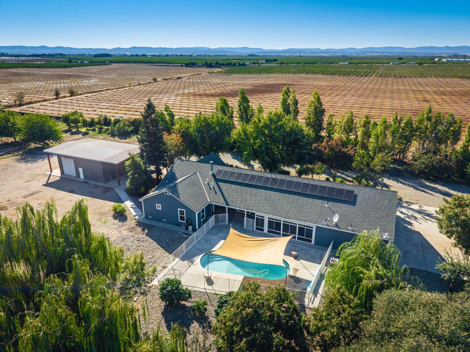 664 Perkins Road Arbuckle, CA 95912 - Photo 74 of 91 a aerial view of a house with lake view and mountain view
