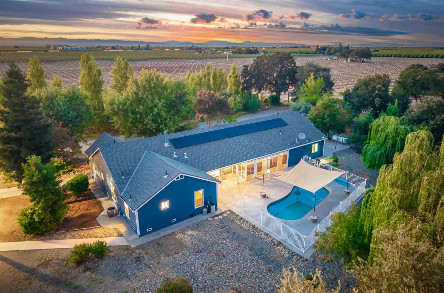 664 Perkins Road Arbuckle, CA 95912 - Photo 82 of 91 an aerial view of a house with garden space and street view