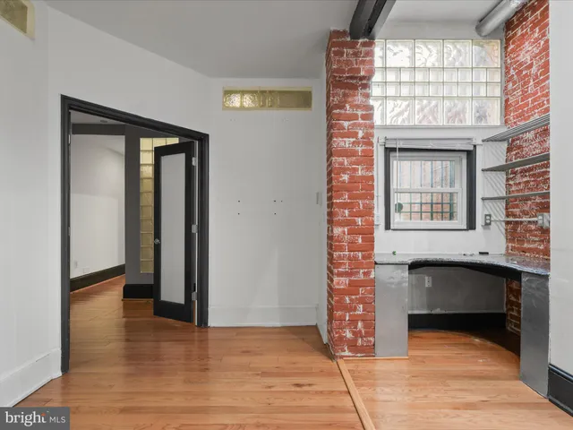 a view of an entryway with a window