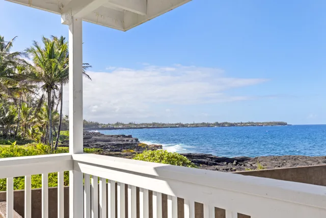 a view of ocean from a balcony