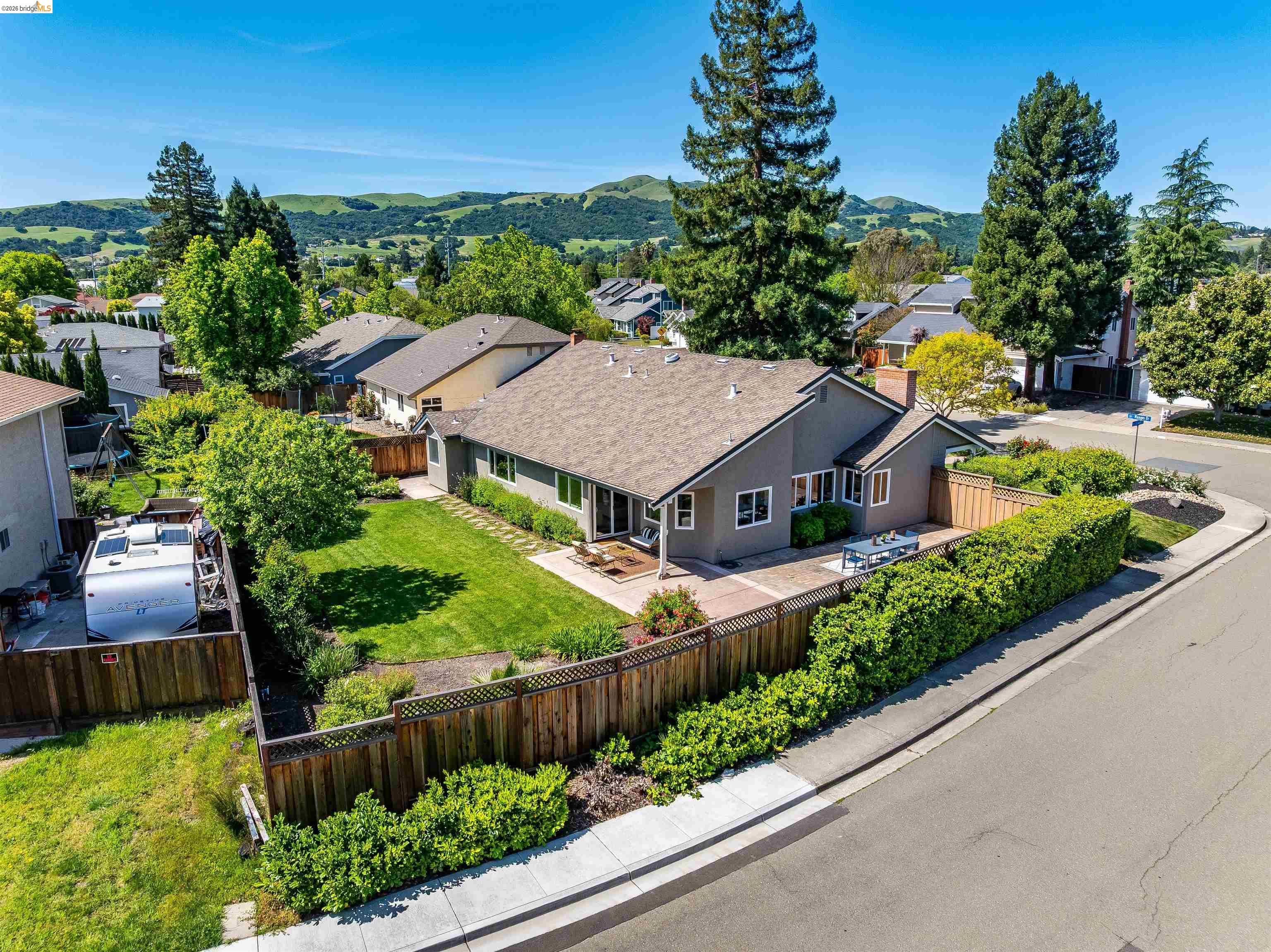 9980 Mangos Drive San Ramon, CA 94583 - Photo 38 of 41 Aerial perspective of suburban area featuring mountains