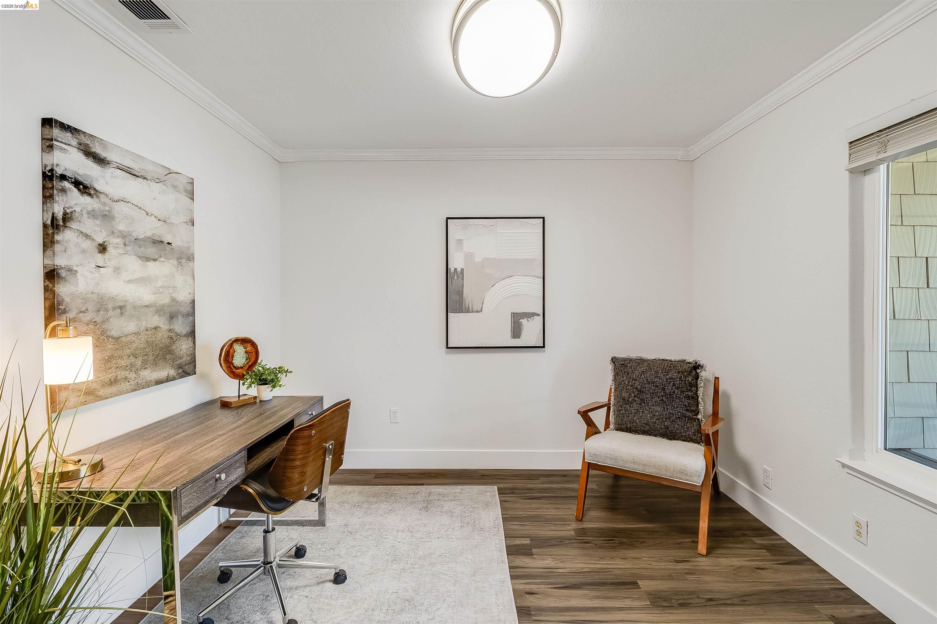 9980 Mangos Drive San Ramon, CA 94583 - Photo 9 of 41 Office space featuring dark wood-type flooring and crown molding