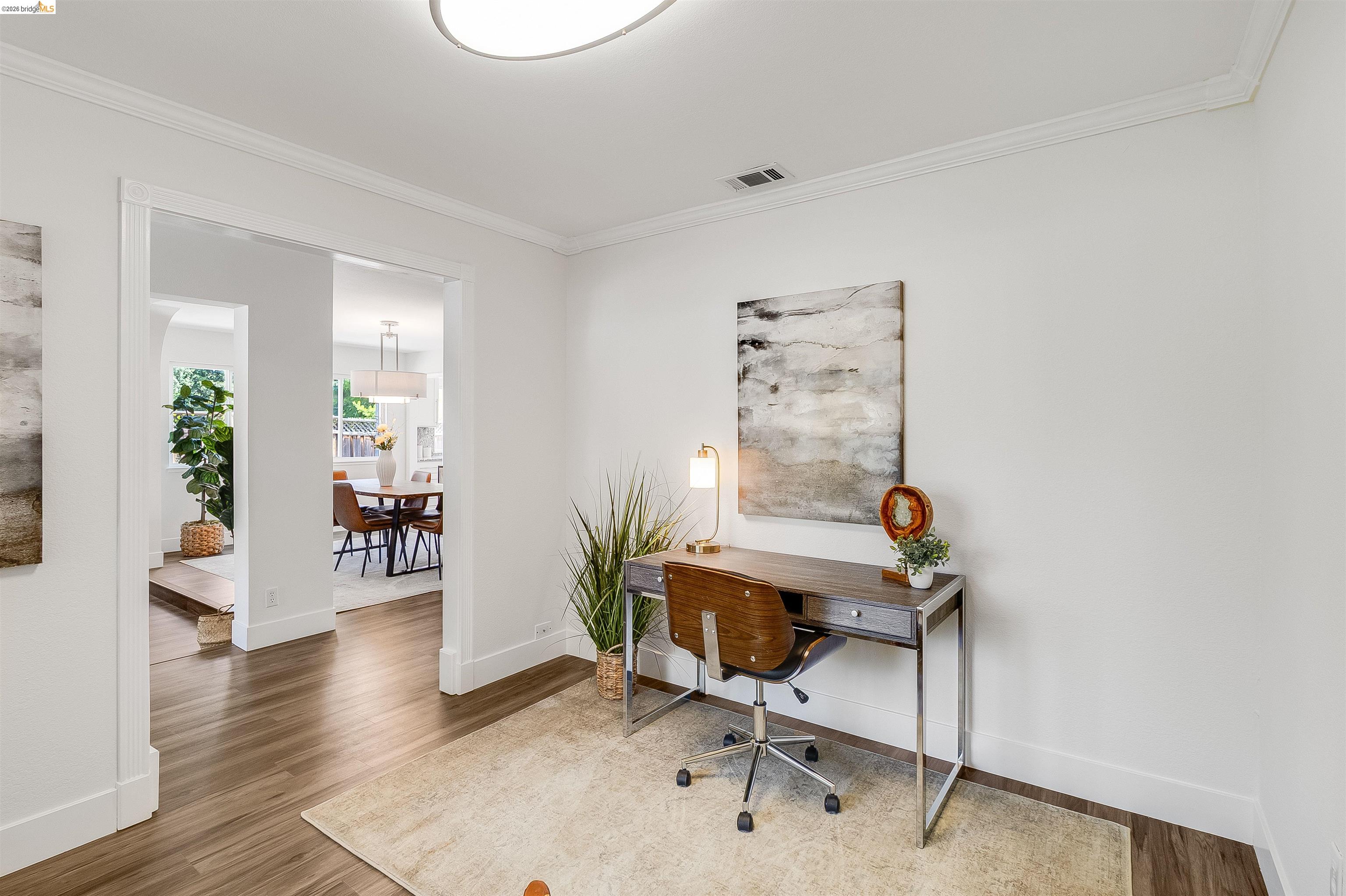 9980 Mangos Drive San Ramon, CA 94583 - Photo 10 of 41 Office area featuring wood finished floors and crown molding