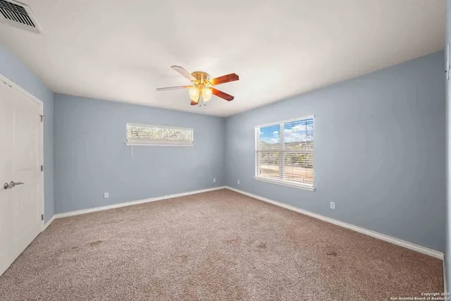 a area with cabinets