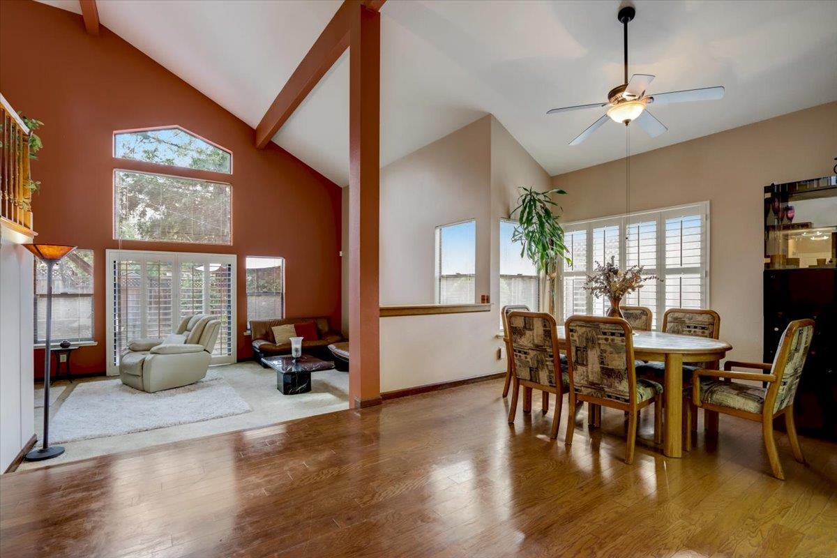 952 Corbel Common Fremont, CA 94539 - Photo 10 of 50 a view of a dining room with furniture window and wooden floor