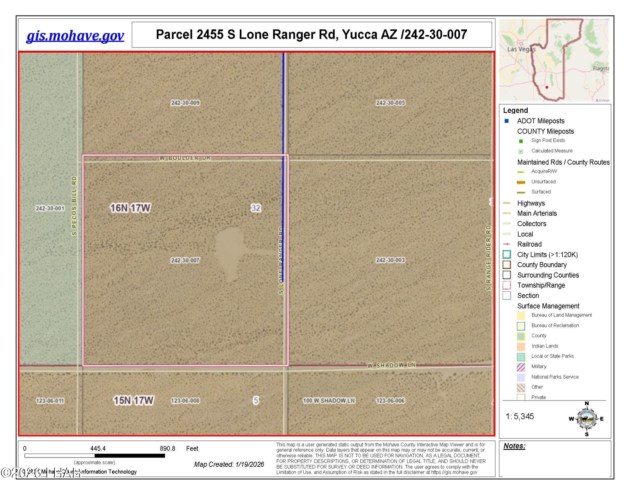 Parcel 2455 S Lone Ranger- 242-30-007 Ma