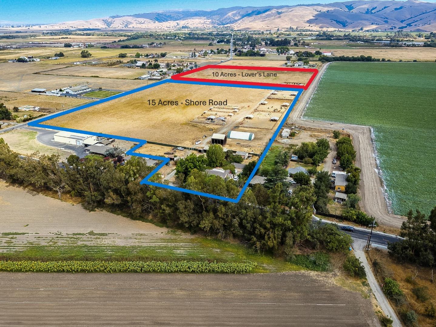 790 Shore Road Hollister, CA 95023 - Photo 2 of 70 an aerial view of a house with a garden and lake view