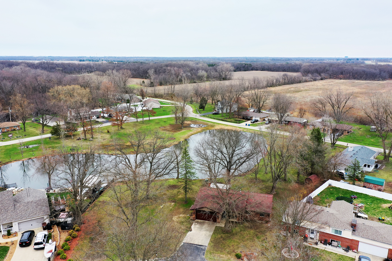 1173 Cecil Drive Kankakee, IL 60901 - Photo 23 of 32 an aerial view of residential houses with outdoor space
