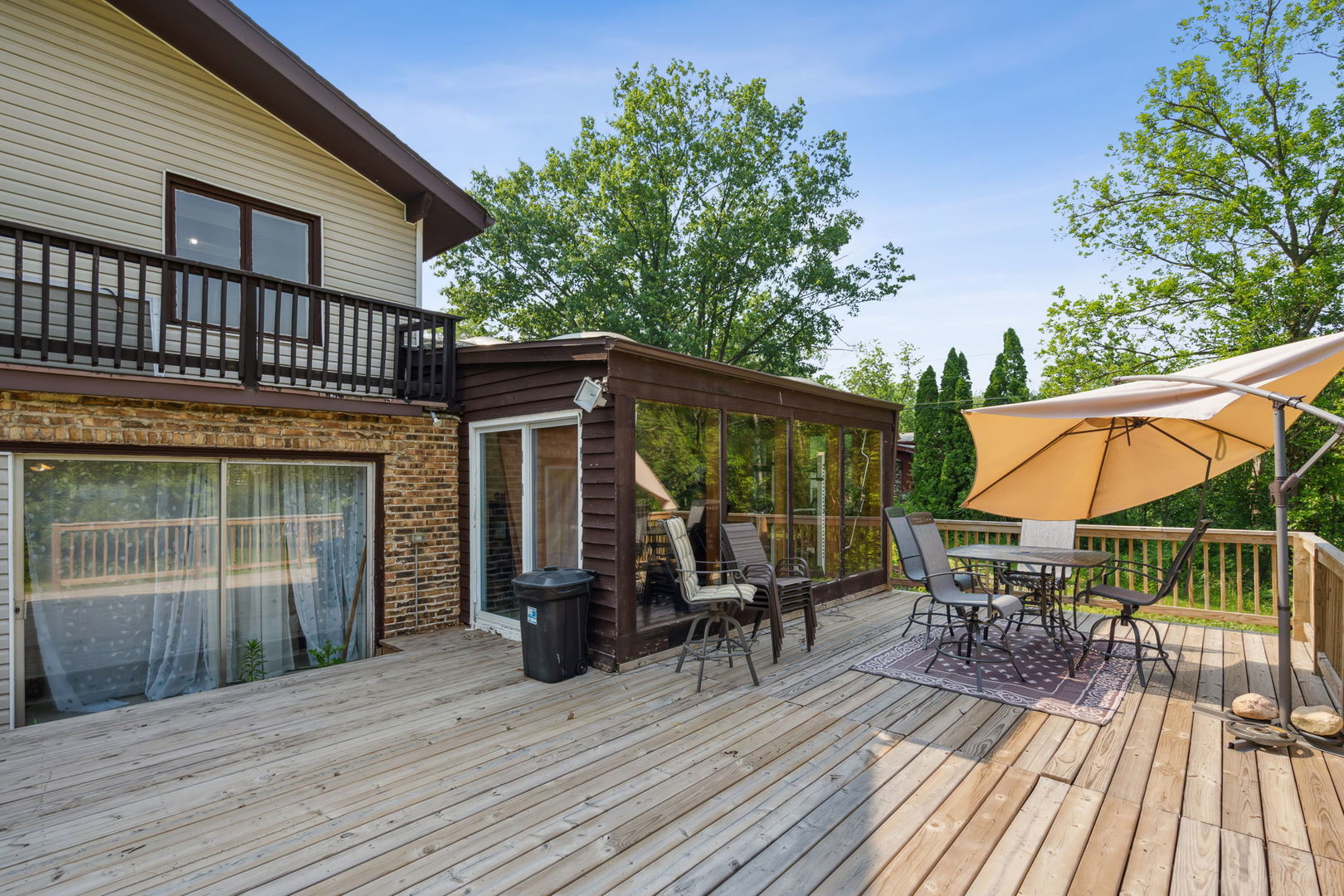 1741 Oak Lane Road Flossmoor, IL 60422 - Photo 23 of 30 a view of house with deck outdoor seating and yard in the back