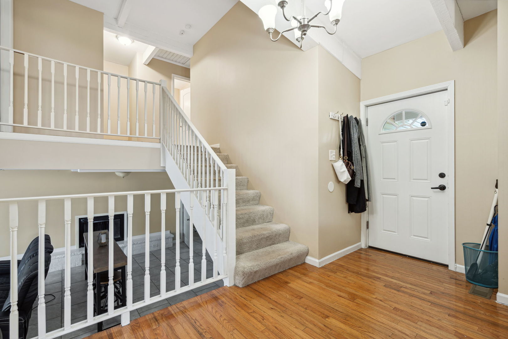 1741 Oak Lane Road Flossmoor, IL 60422 - Photo 3 of 30 a view of entryway with stairs and wooden floor