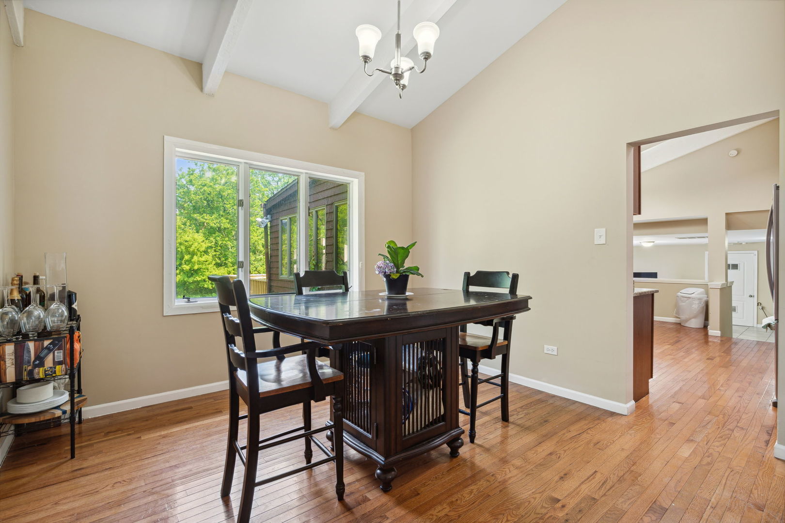 1741 Oak Lane Road Flossmoor, IL 60422 - Photo 8 of 30 a view of a dining room with furniture window and wooden floor