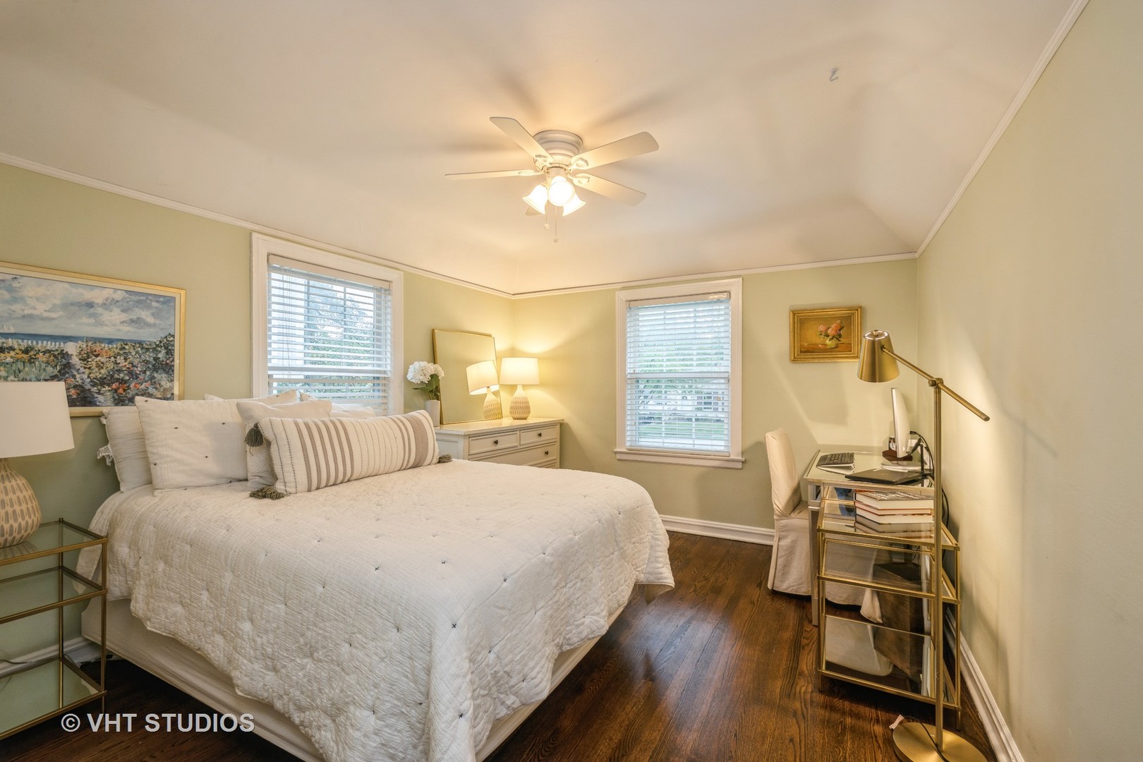 Undisclosed Address Clarendon Hills, IL 60514 - Photo 15 of 21 a bedroom with a bed and wooden floor