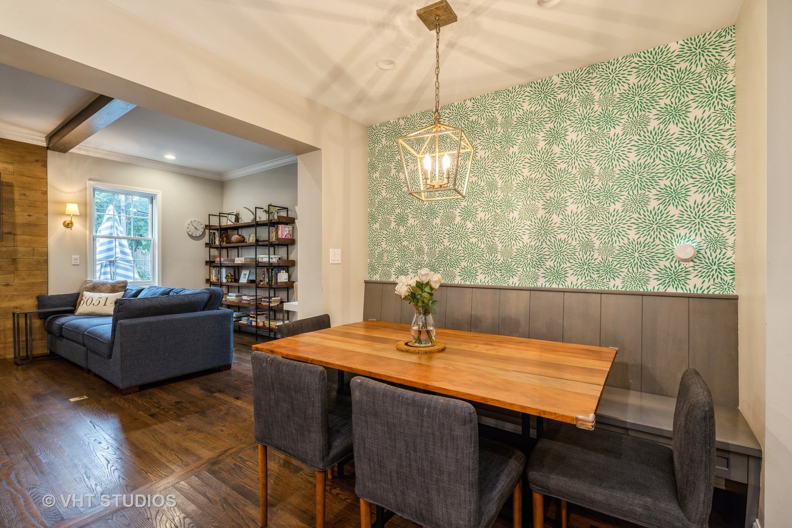Undisclosed Address Clarendon Hills, IL 60514 - Photo 10 of 21 a view of a dining room with furniture window and wooden floor
