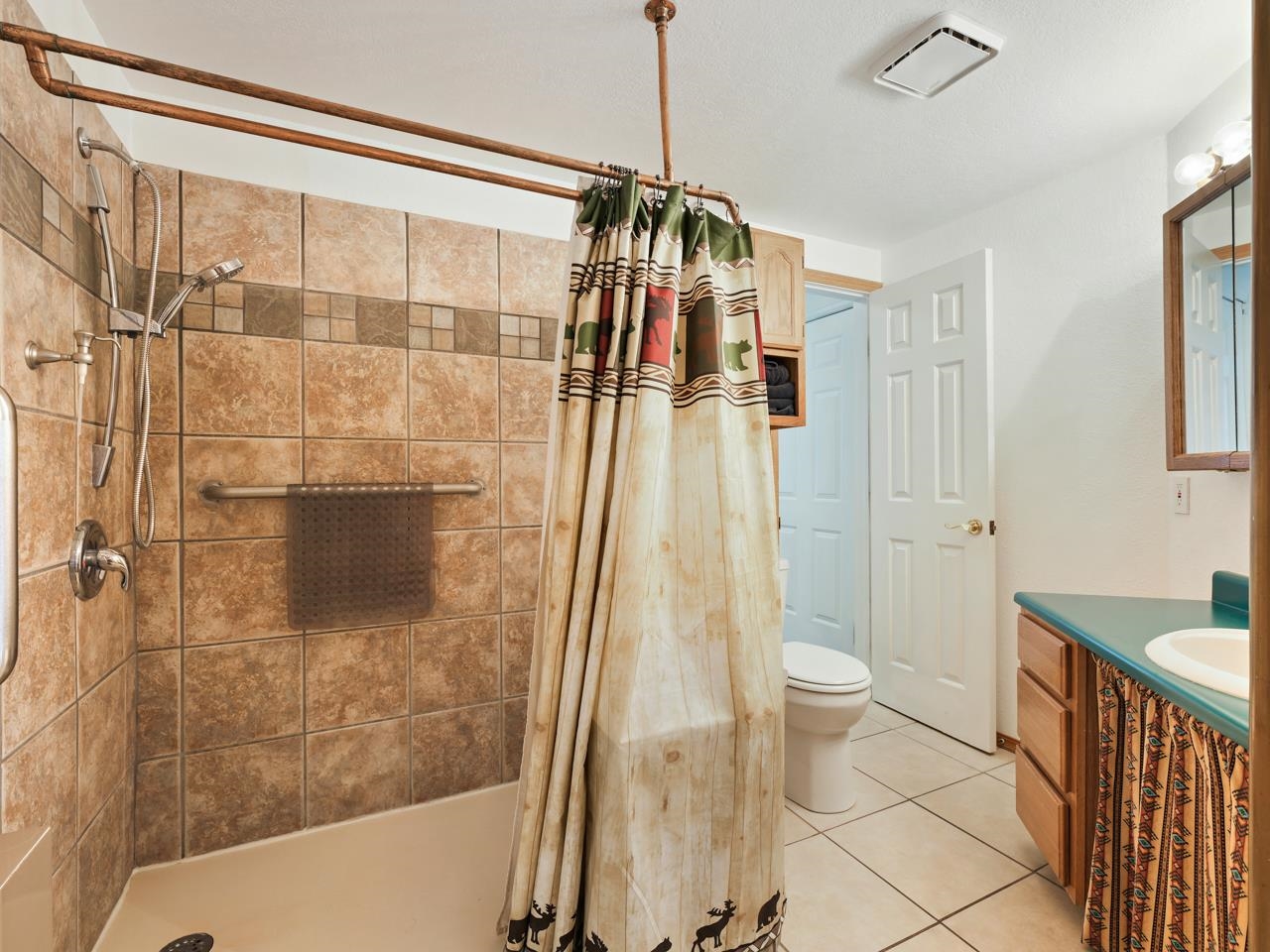 3694 F Road Palisade, CO 81526 - Photo 17 of 42 a bathroom with a bathtub and a shower