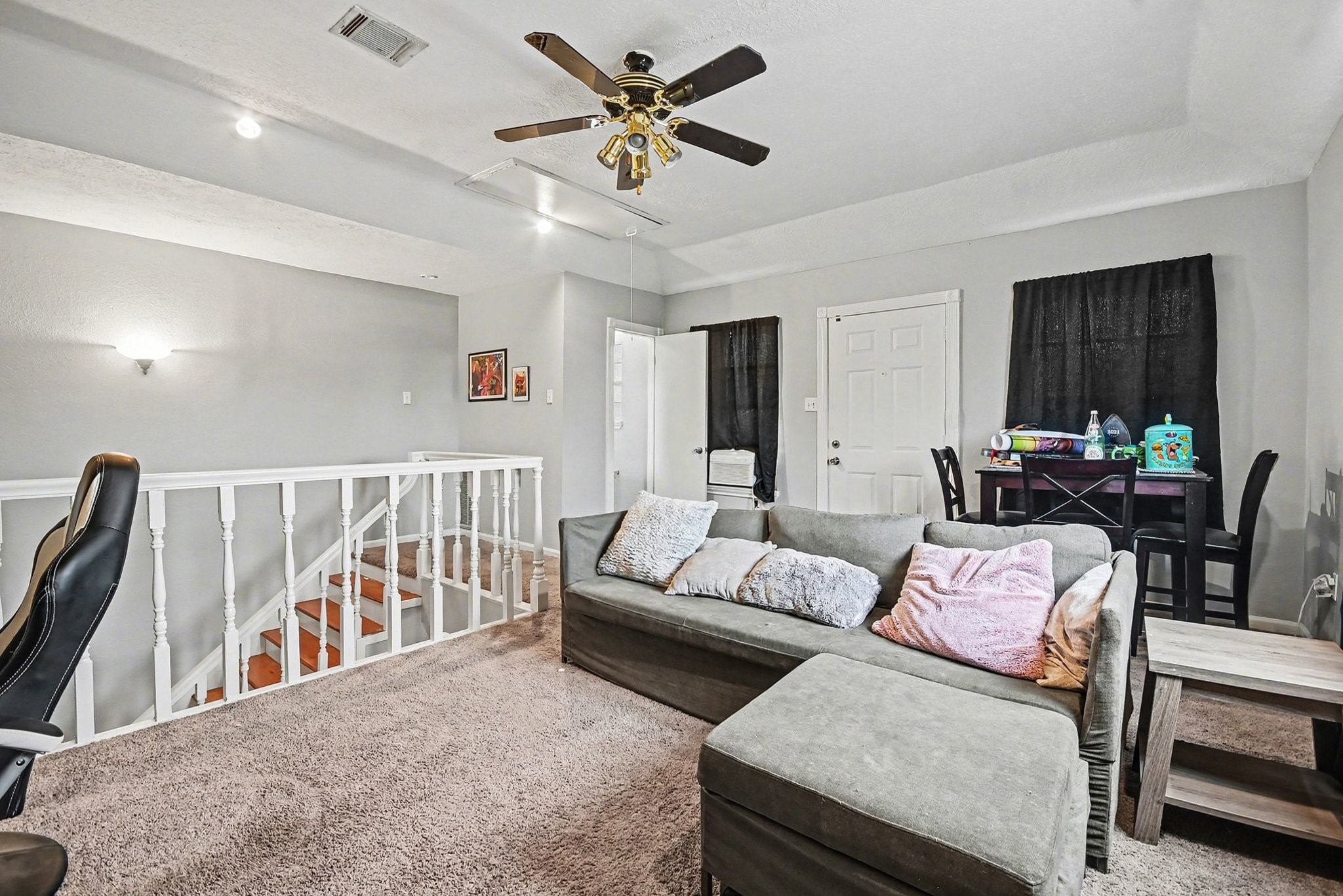 1339 Macclesby Lane Channelview, TX 77530 - Photo 17 of 21 a living room with furniture and a ceiling fan