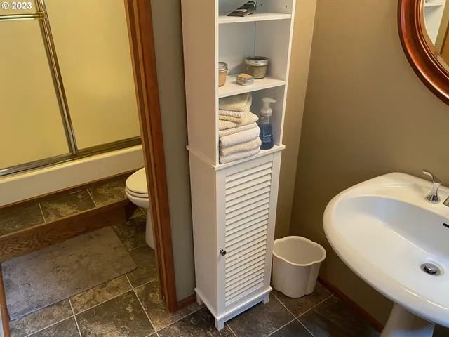 a bathroom with a sink and a toilet