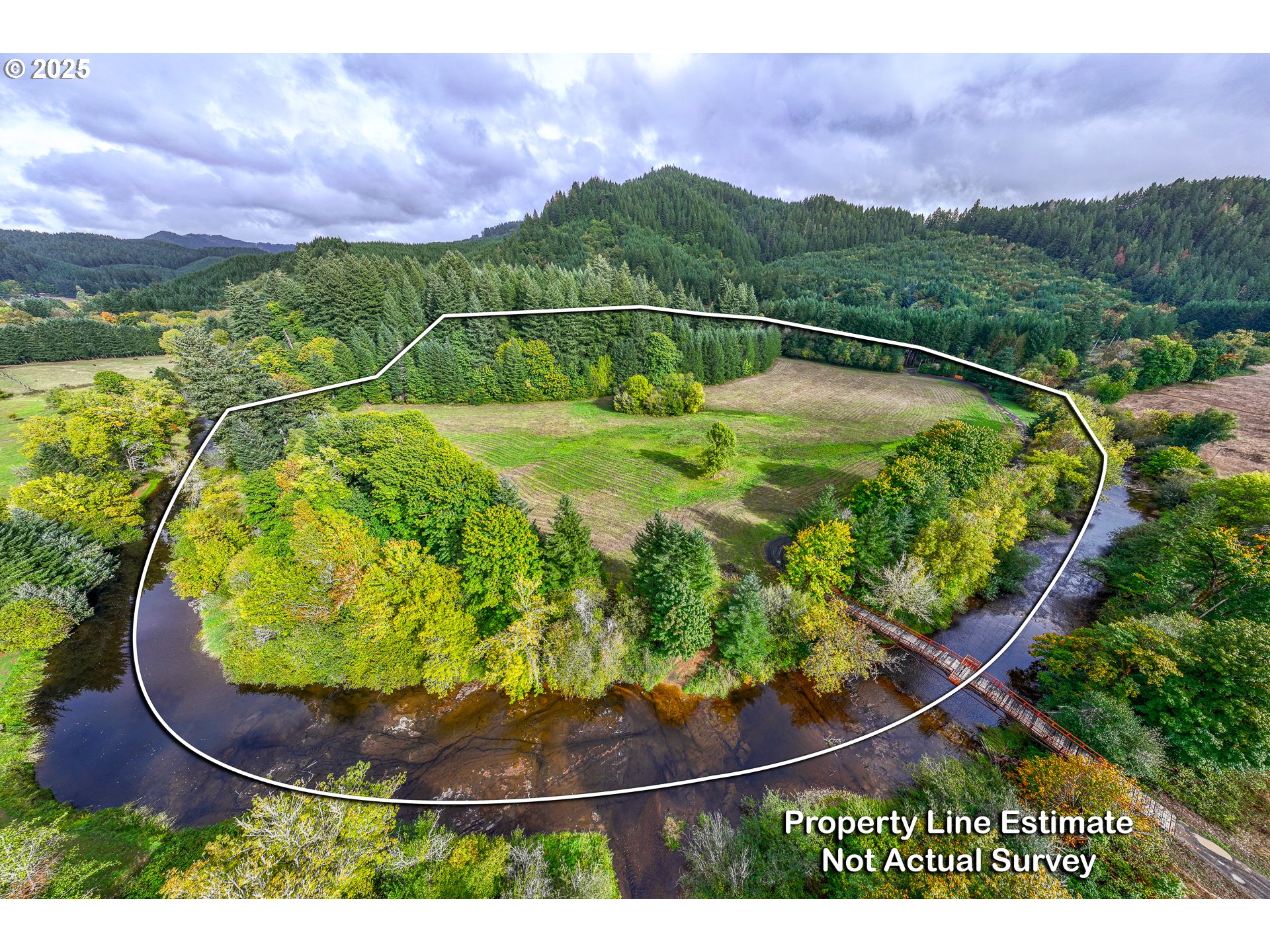 18156 Highway 36 Blachly, OR 97412 - Photo 46 of 48 a view of a swimming pool with a yard and a lake view