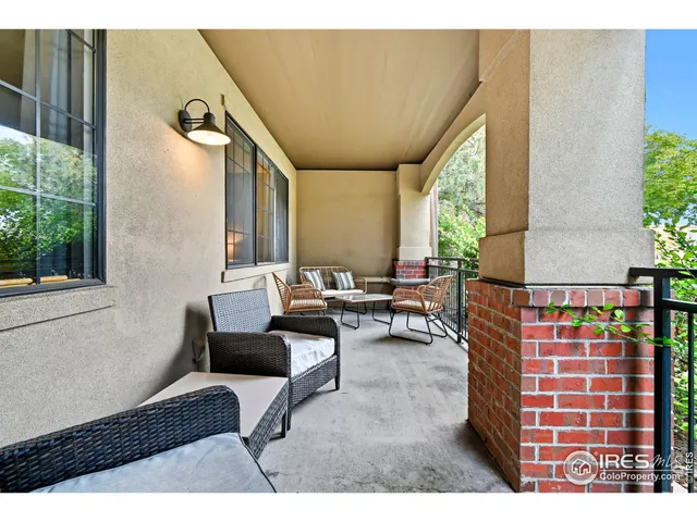 a outdoor space with patio furniture