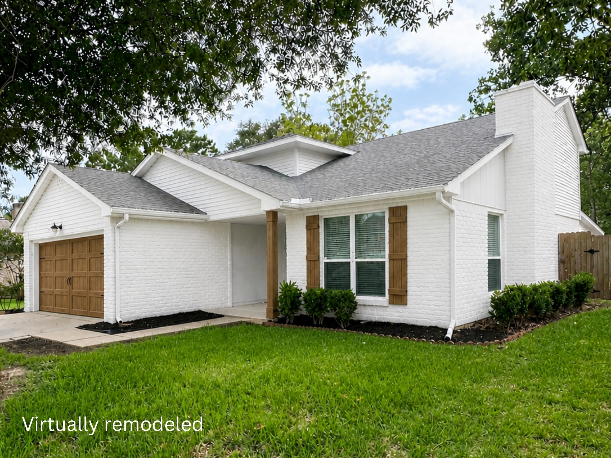 5323 Windsong Trail Houston, TX 77084 - Photo 5 of 30 Virtually updated exterior and landscaping to showcase what this home could potentially look like with some updates. Buyer would be responsible for getting approval from HOA for any exterior updates prior to completing the work.