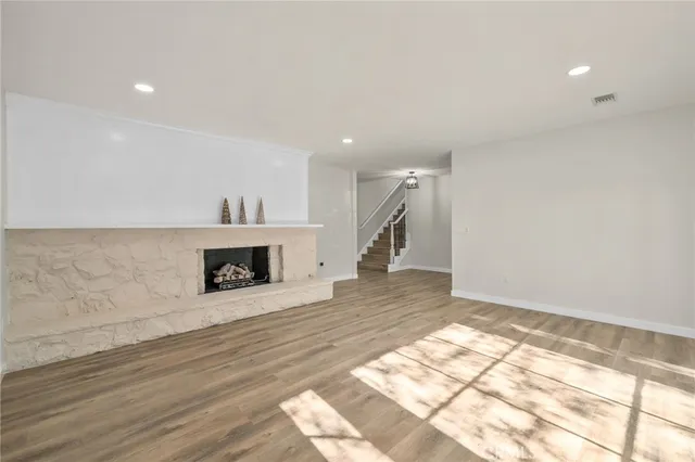 a view of livingroom with fireplace
