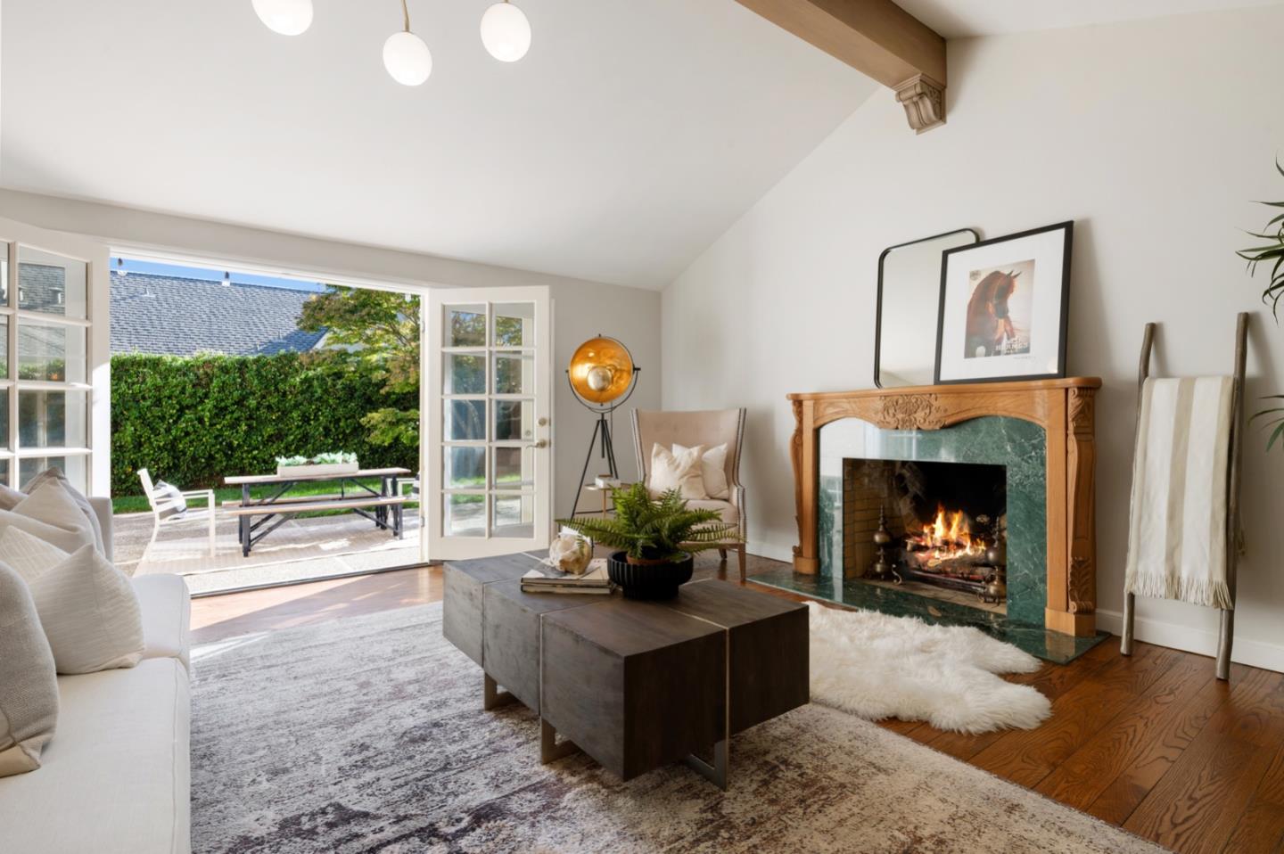 431 Fulton Road San Mateo, CA 94402 - Photo 13 of 70 a living room with furniture and a fireplace