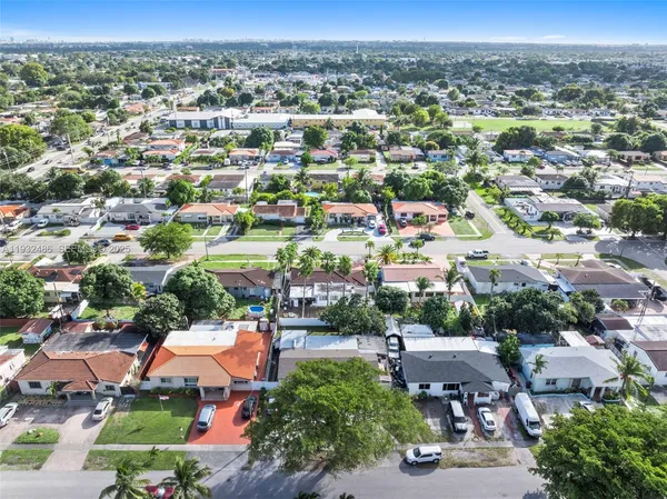 an aerial view of a city