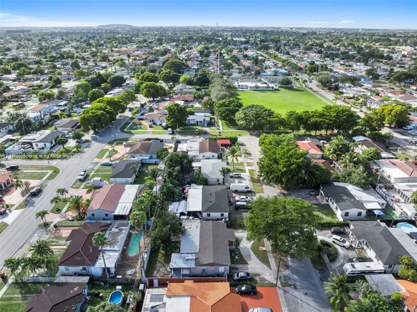 an aerial view of a city