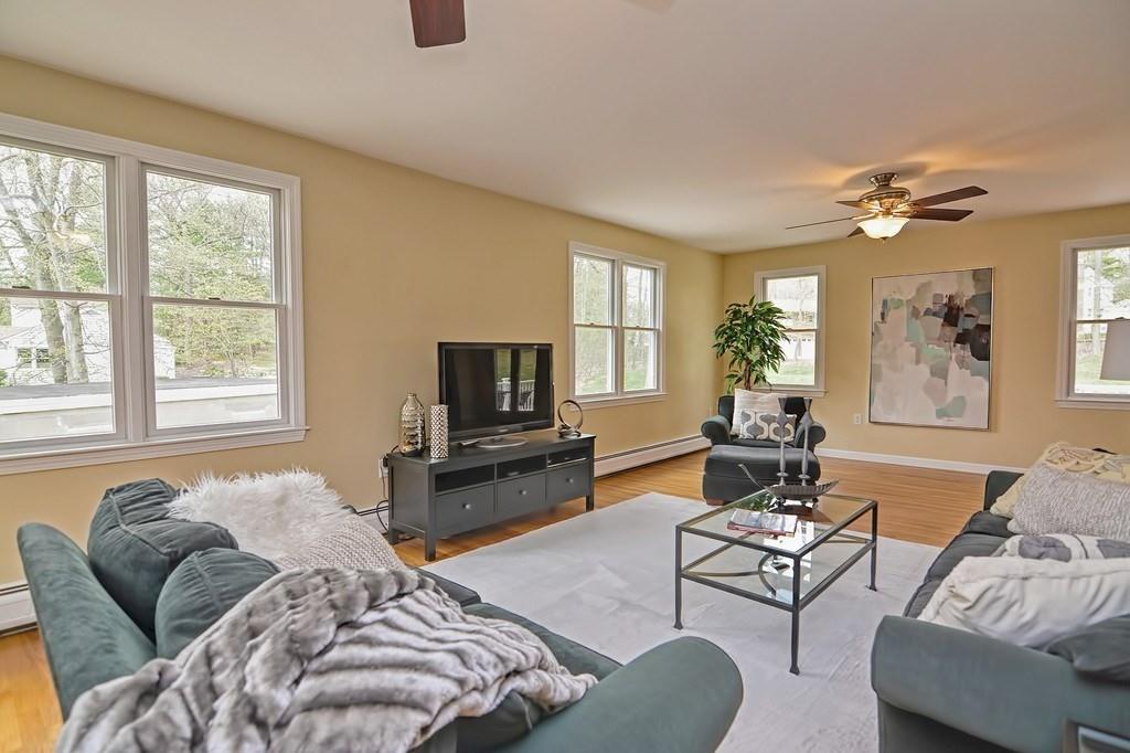 18 Massasoit Path Wayland, MA 01778 - Photo 1 of 39 a living room with furniture a fireplace and a flat screen tv