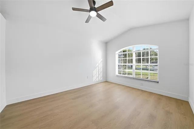 an empty room with a window