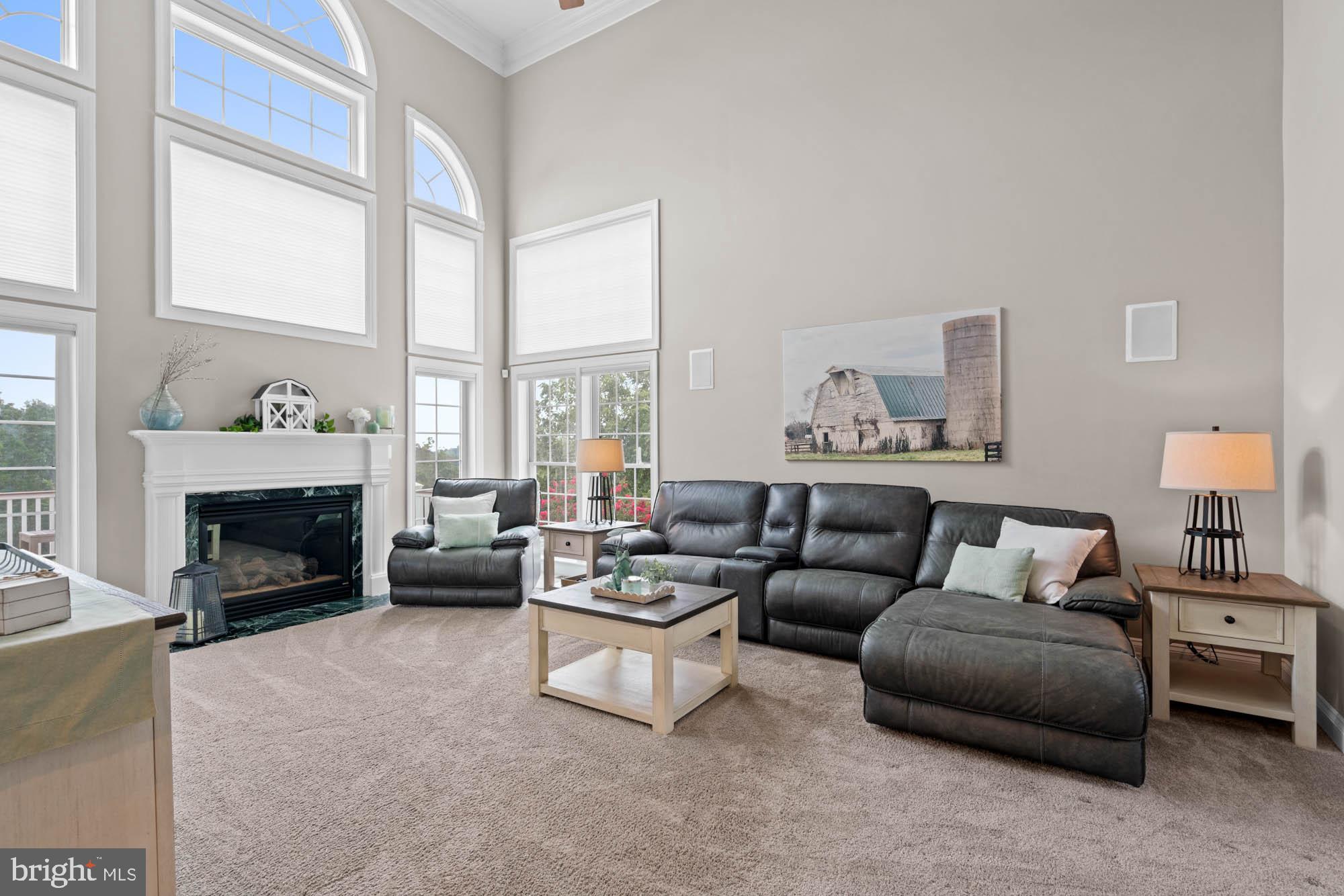 9163 Old Waterloo Road Warrenton, VA 20186 - Photo 15 of 73 a living room with furniture and a fireplace