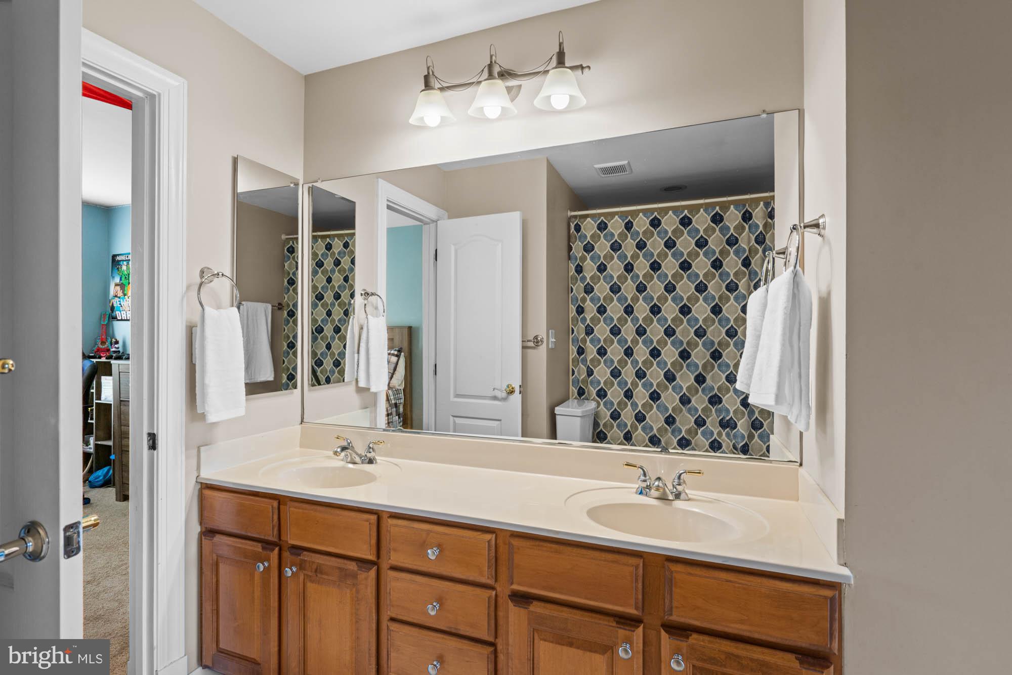 9163 Old Waterloo Road Warrenton, VA 20186 - Photo 28 of 73 a bathroom with a double vanity sink mirror and double
