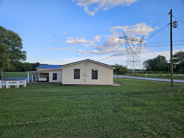 a house view with a garden space