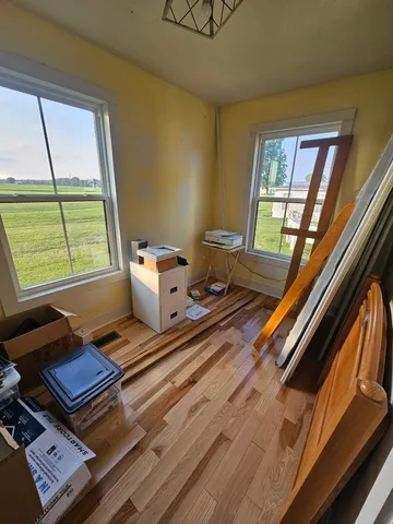 a bathroom with a sink and mirror