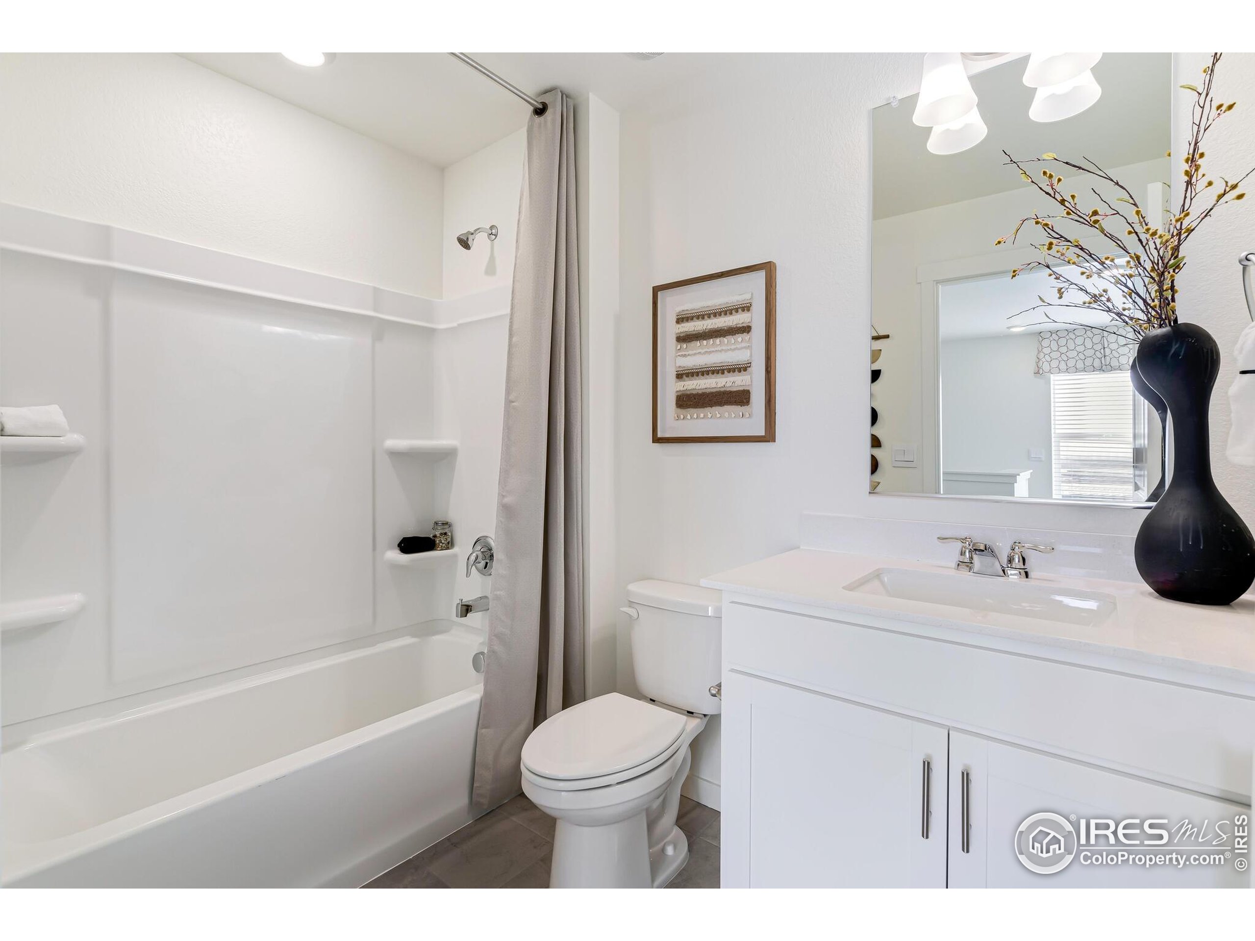 920 Logan Peak Way Berthoud, CO 80513 - Photo 26 of 35 a bathroom with a sink a toilet and shower