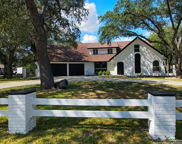 a house view with a garden space
