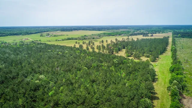 a view of a lake with a big yard