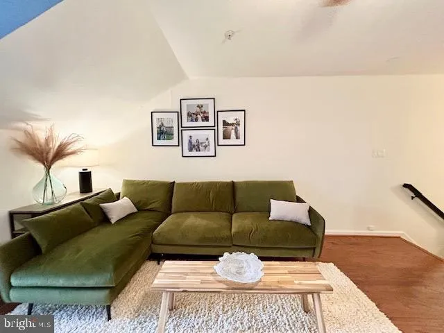 a workspace with wooden floor