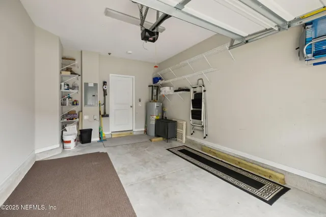 a backyard of a house with seating space