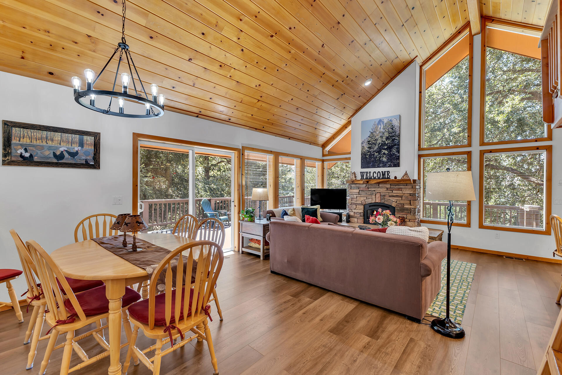 25860 Sunset View Drive Idyllwild, CA 92549 - Photo 12 of 48 Dining Are to Great Room