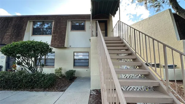 a view of a building with stairs