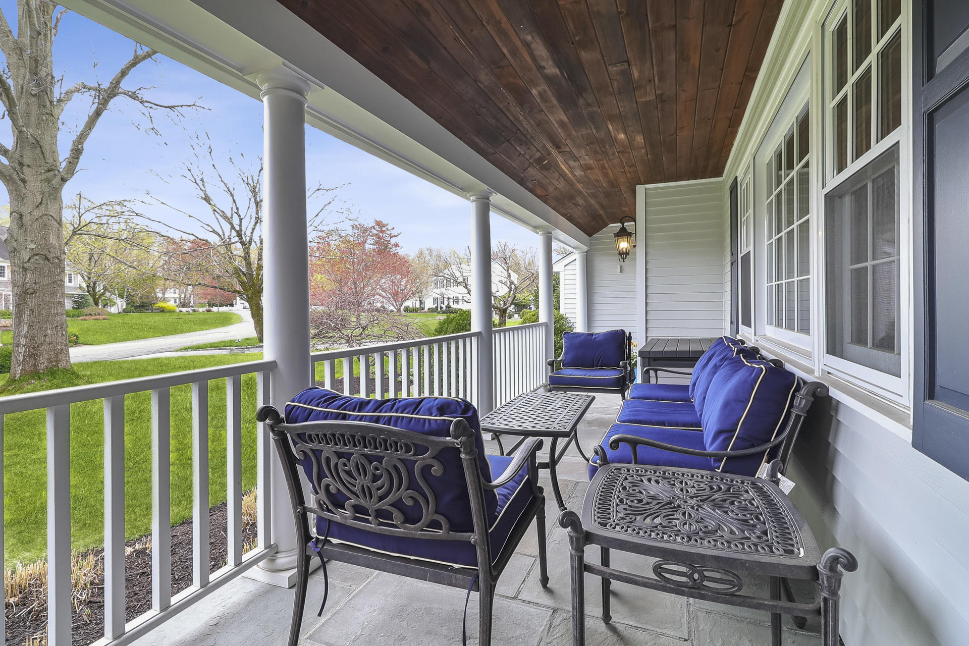 37 Red Rose Circle Darien, CT 06820 - Photo 33 of 40 a view of a chairs and table in the balcony