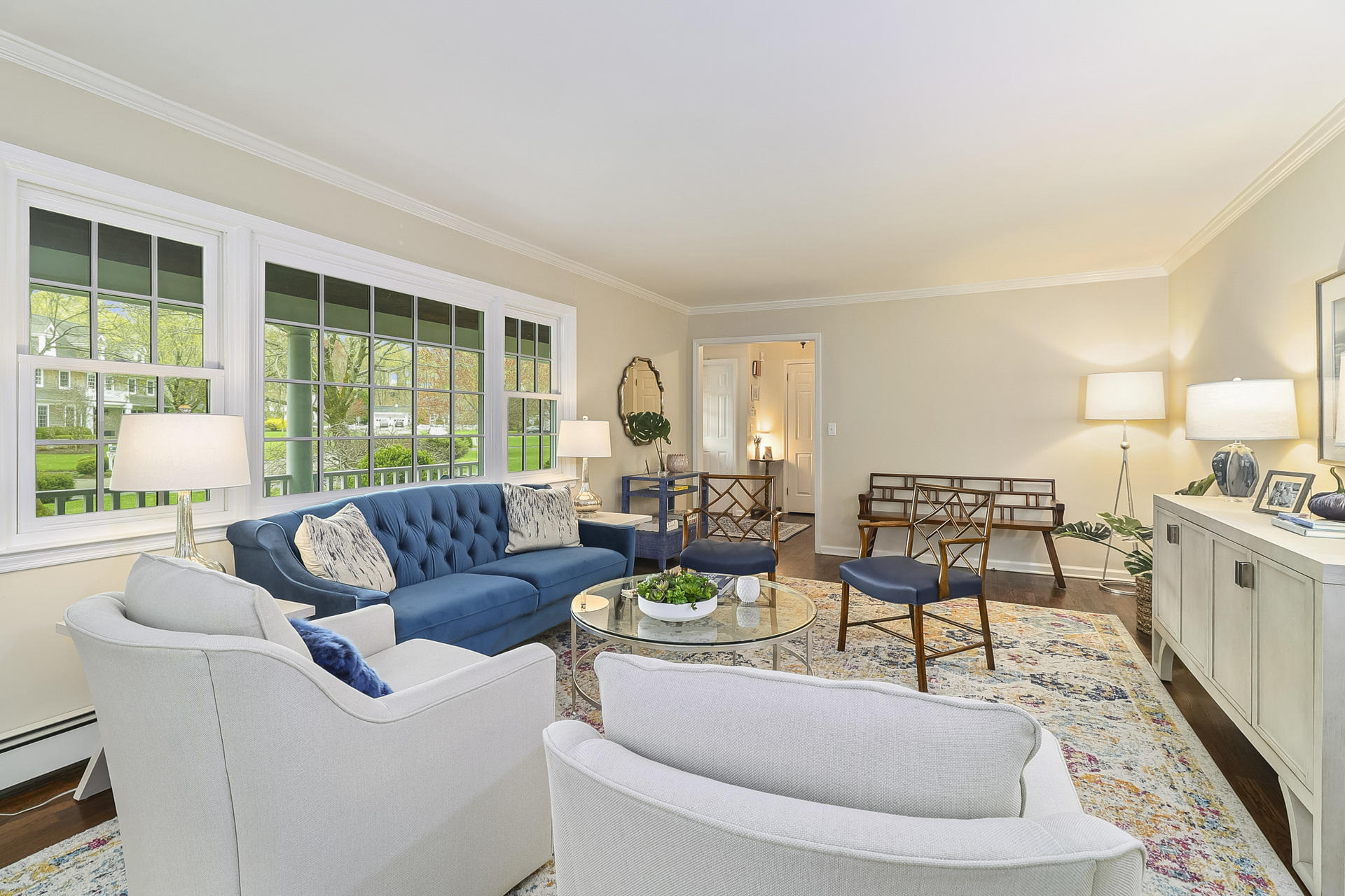 37 Red Rose Circle Darien, CT 06820 - Photo 5 of 40 a living room with furniture and a large window