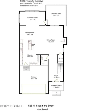 $459,900 | 525 North Sycamore Street, Aberdeen, NC 28315