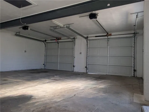 a view of a garage