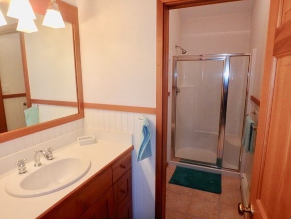 17 Otis Bassett Road West Tisbury, MA 02568 - Photo 24 of 28 a bathroom with a sink and a mirror