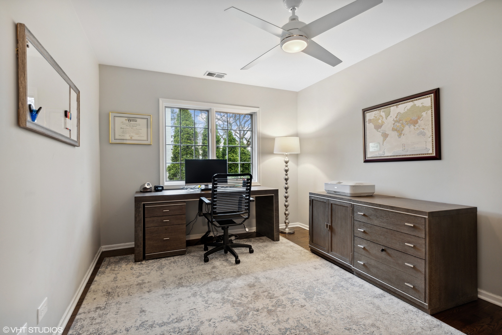 1041 Pontiac Road Wilmette, IL 60091 - Photo 20 of 33 a view of a workspace with furniture and a window