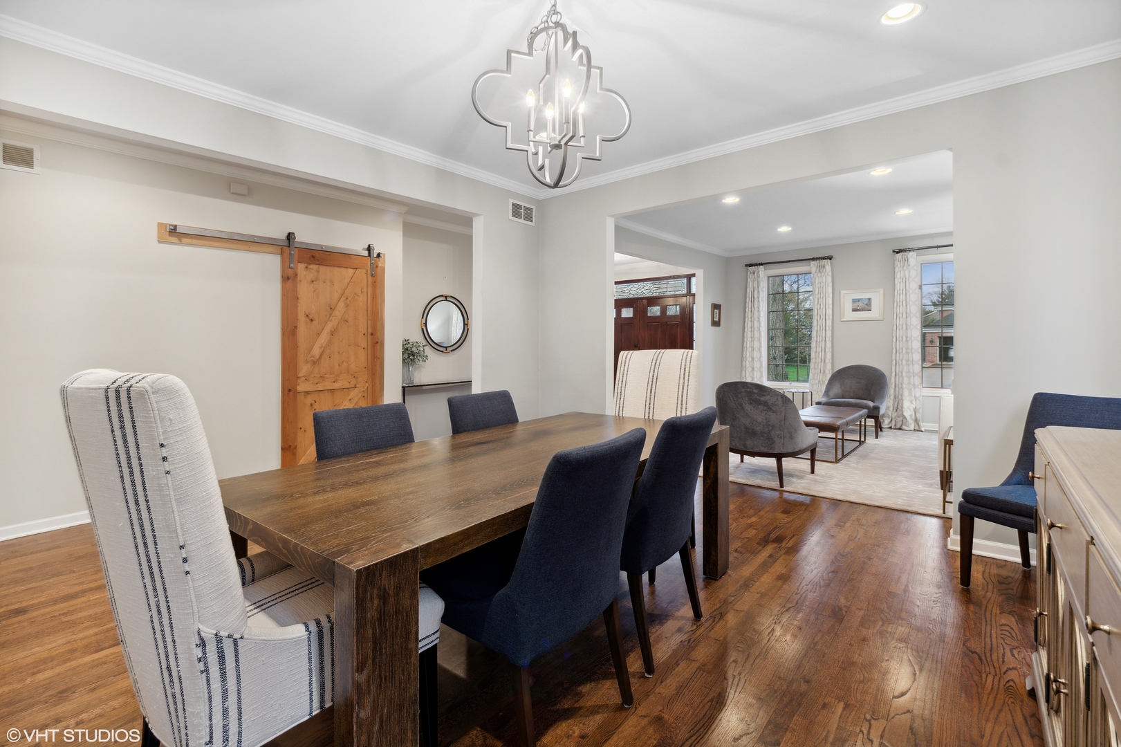 1041 Pontiac Road Wilmette, IL 60091 - Photo 5 of 33 a view of a dining room with furniture window and wooden floor
