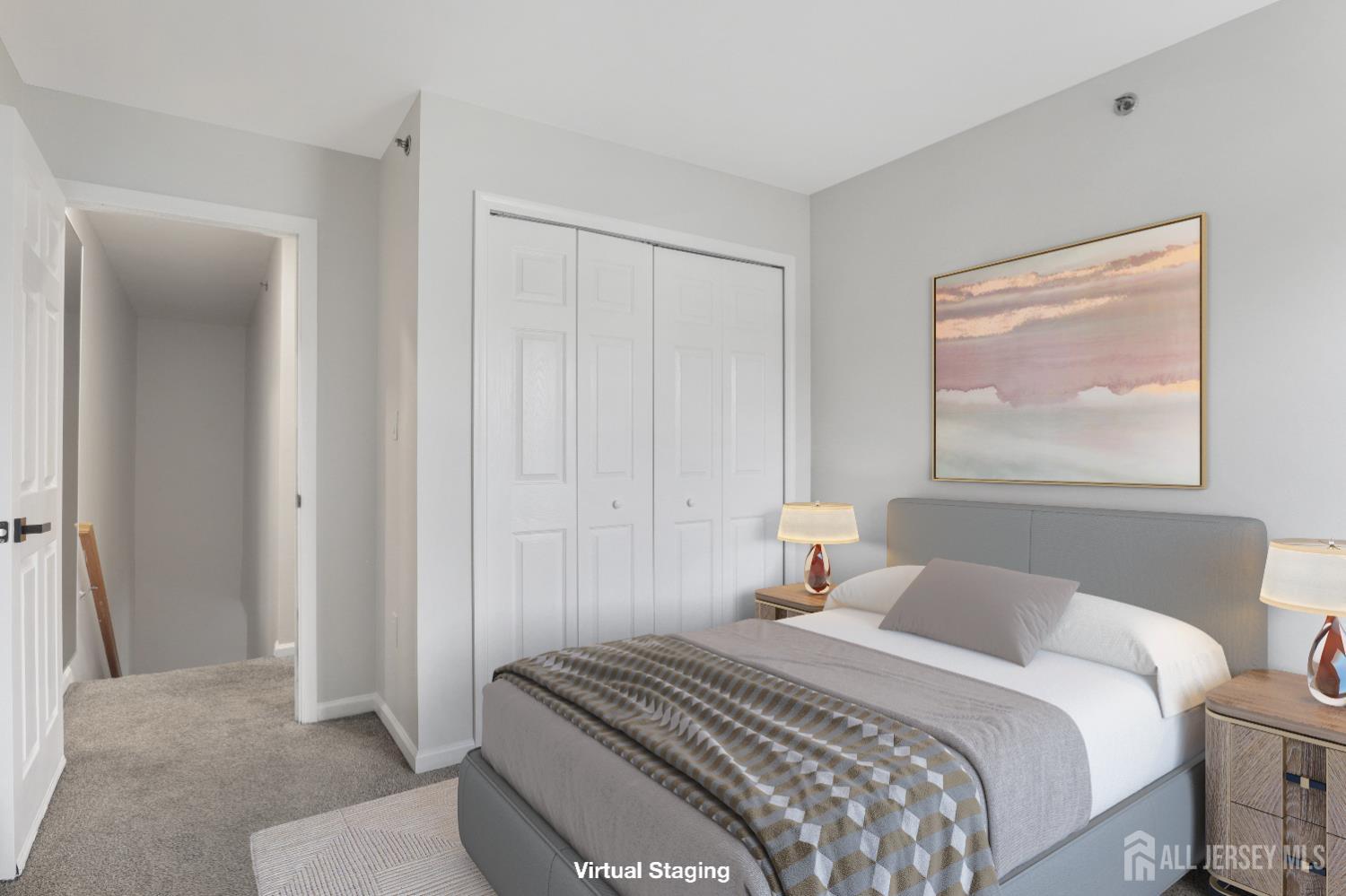 130B Remsen Avenue, Unit B New Brunswick, NJ 08901 - Photo 21 of 29 a bedroom with a bed and a painting on the wall