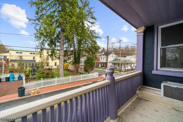 a city view from a balcony
