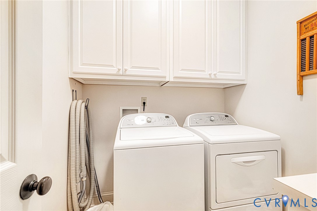 14461 Riverside Drive Ashland, VA 23005 - Photo 45 of 63 1st floor Laundry room with built-ins - washer & d